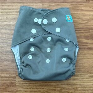 Alva Baby Gray Cloth Pocket Diaper EUC